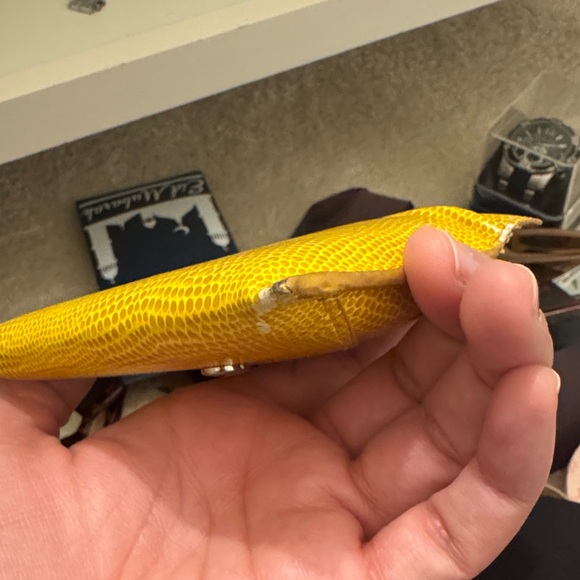 Yellow Snakeskin Card Wallet - Picture 6 of 7